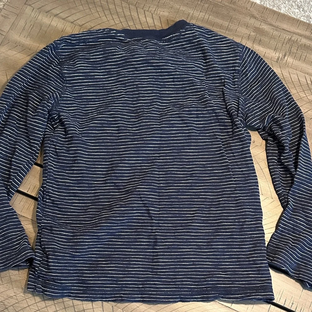 Old Navy Navy & Blue Boys Long Sleeve Hoodie and Striped Henley Set